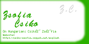 zsofia csiko business card